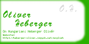 oliver heberger business card